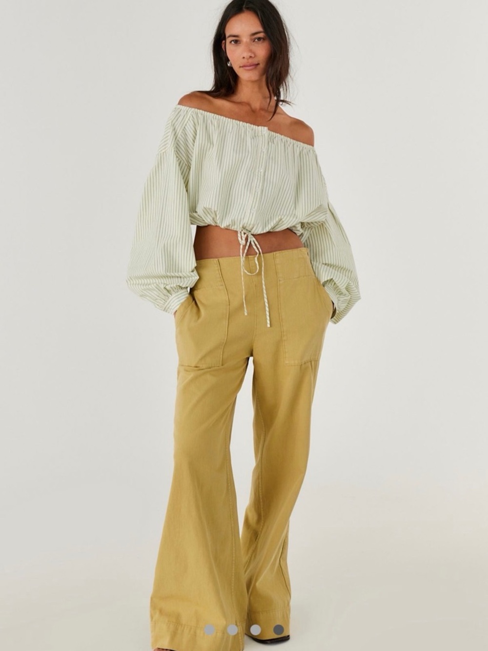 Wide-Leg Utility Pants in antelope